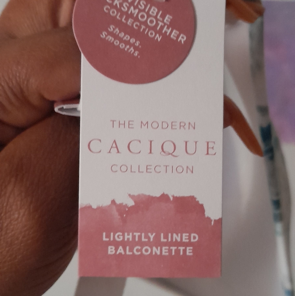 Cacique... Invisible Backsmoother Lightly Lined Balconette Bra, 40H - Picture 10 of 11